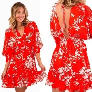 Lovestitch NWT Red Floral Dress Size Medium